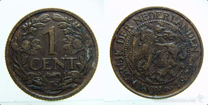 Monedas antiguas de Europa: MONEDA DE HOLANDA 1 Centimo de 1922 - Foto 1