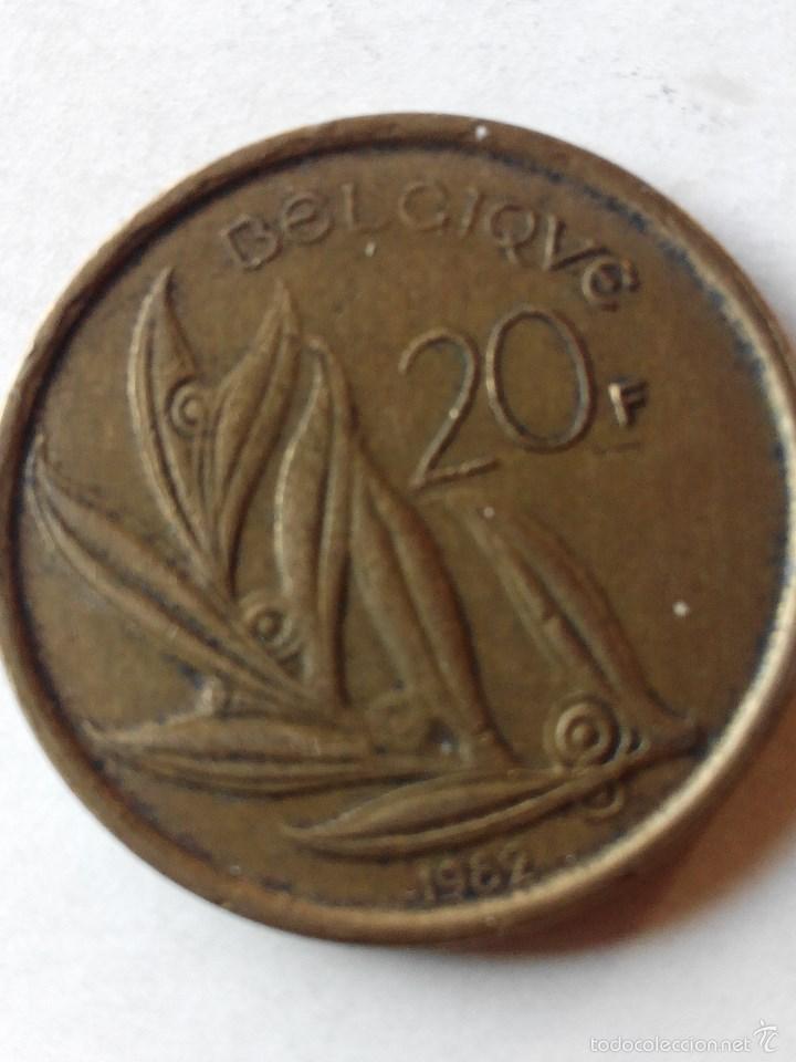 Moedas antigas da Europa: MONEDA BELGICA 20 FRANCOS 1982 BELGIQUE.MBC