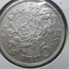 Monedas antiguas de Europa: 5 LATI PLATA LETONIA 1929. Lote 60703378