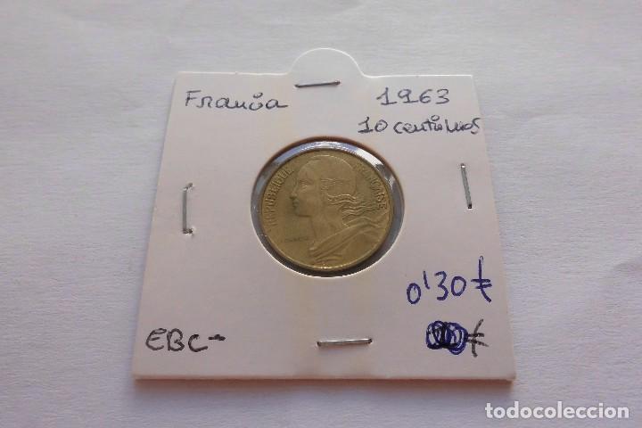 Monedas antiguas de Europa: Francia 10 centimos 1963 - Foto 1