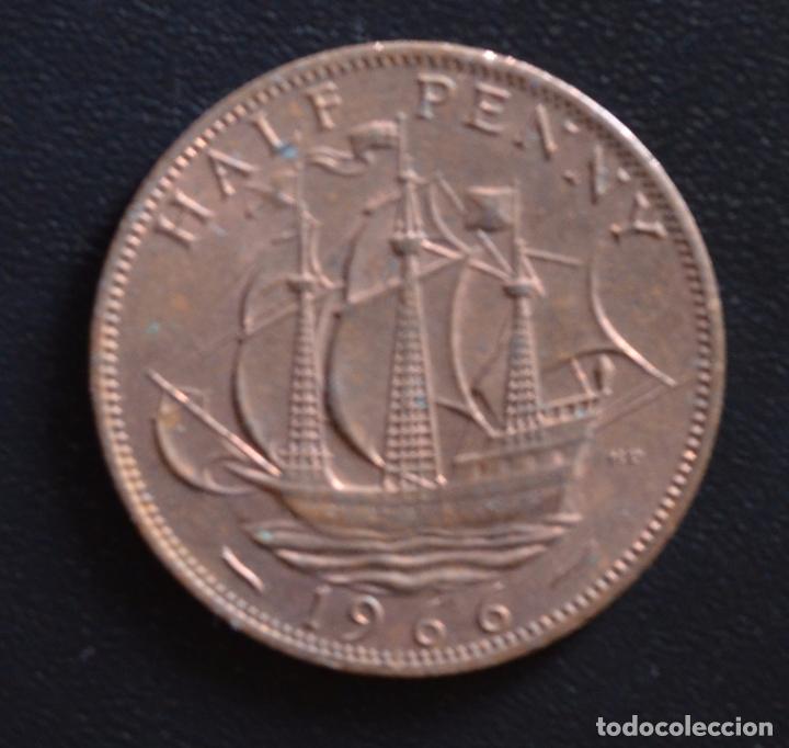 Monedas antiguas de Europa: INGLATERRA   -   HALF PENNY   -   1966 - Foto 1