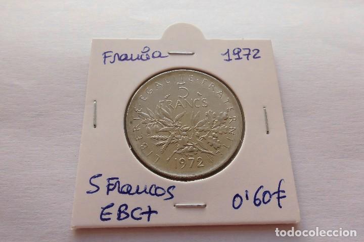 Monedas antiguas de Europa: Francia 5 Francos 1972 - Foto 1