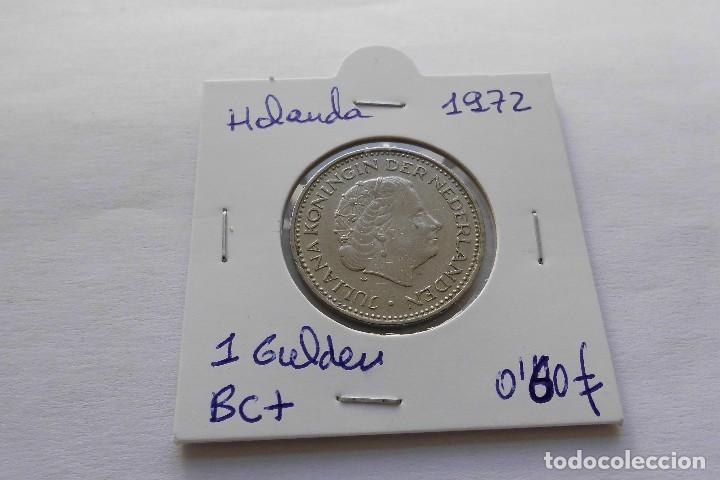 Monedas antiguas de Europa: Holanda 1 Gulden 1972 - Foto 1
