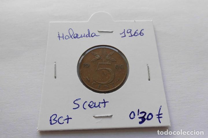 Monedas antiguas de Europa: Holanda 5 Cent 1966 - Foto 1