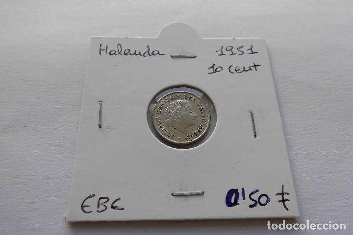 Monedas antiguas de Europa: Holanda 10 Cent 1951 - Foto 1