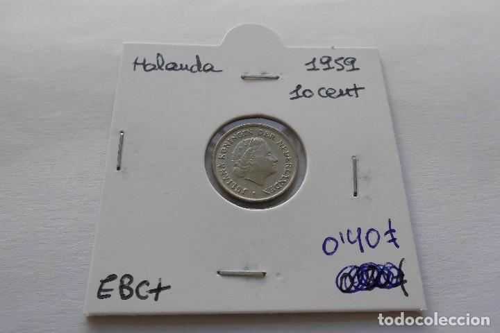Monedas antiguas de Europa: Holanda 10 Cent 1959 - Foto 1