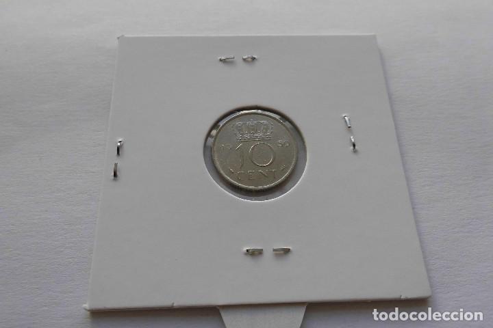 Monedas antiguas de Europa: Holanda 10 Cent 1959 - Foto 2