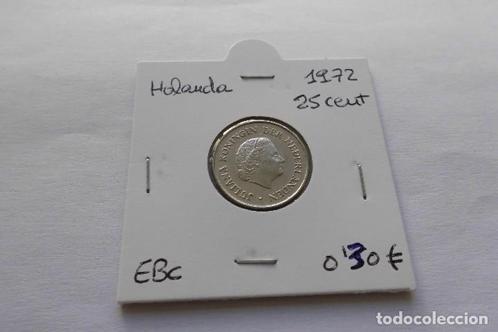 Monedas antiguas de Europa: Holanda 25 Cent 1972 - Foto 1