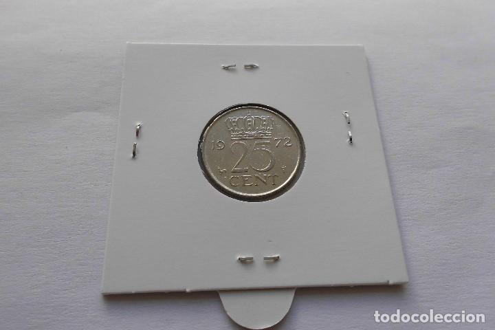 Monedas antiguas de Europa: Holanda 25 Cent 1972 - Foto 2
