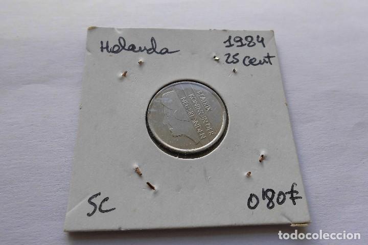 Monedas antiguas de Europa: Holanda 25 Cent 1984 SC - Foto 1