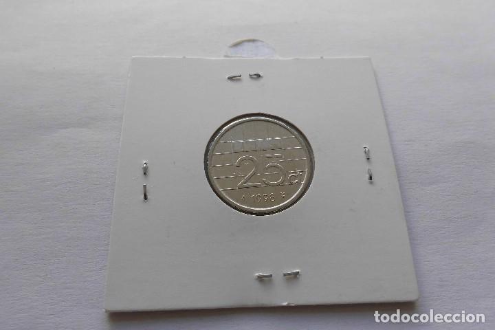 Monedas antiguas de Europa: Holanda 25 Cent 1998 - Foto 2