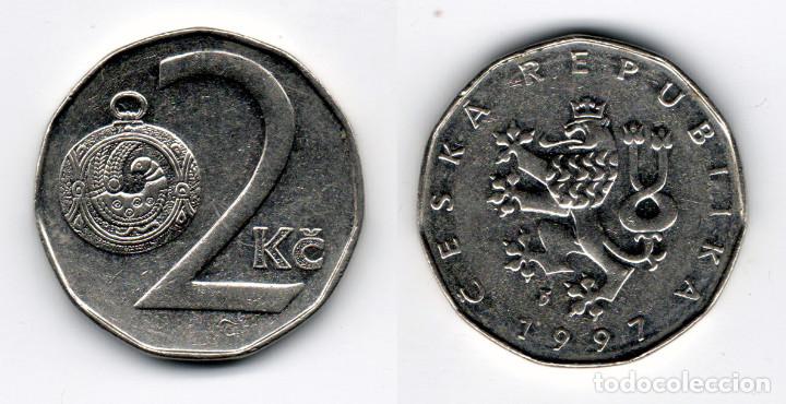 Monedas antiguas de Europa: MONEDA DE 2 CORONAS - REP&Uacute;BLICA CHECA 1997 - Foto 1