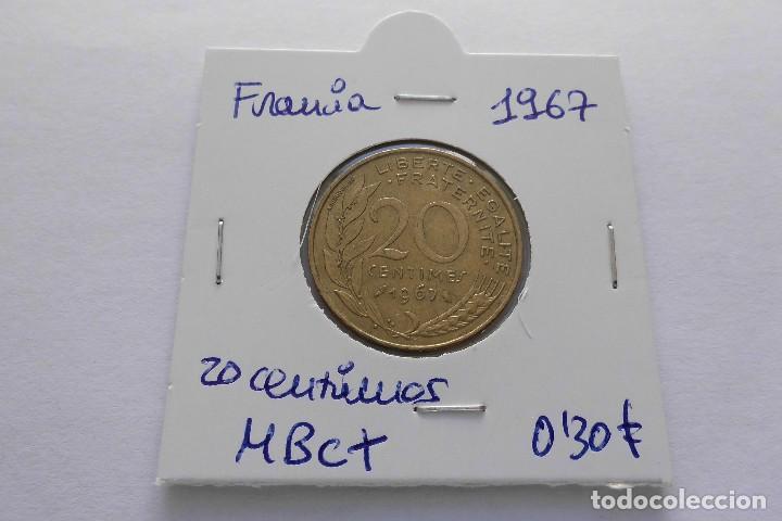 Monedas antiguas de Europa: Francia 20 centimos 1967 - Foto 1