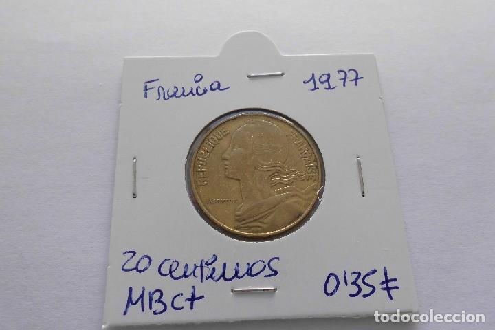 Monedas antiguas de Europa: Francia 20 centimos 1977 - Foto 1
