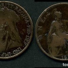 Monedas antiguas de Europa: GRAN BRETAÑA 1 PENNY AÑO 1898 ( VICTORIA REINA DE INGLATERRA DE 1837 A 1901 ) Nº8