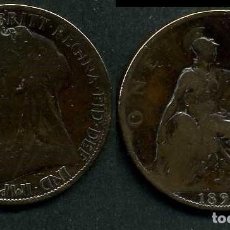 Monedas antiguas de Europa: GRAN BRETAÑA 1 PENNY AÑO 1898 ( VICTORIA REINA DE INGLATERRA DE 1837 A 1901 ) Nº10