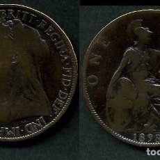 Monedas antiguas de Europa: GRAN BRETAÑA 1 PENNY AÑO 1898 ( VICTORIA REINA DE INGLATERRA DE 1837 A 1901 ) Nº11