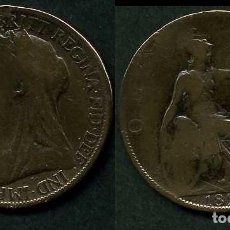 Monedas antiguas de Europa: GRAN BRETAÑA 1 PENNY AÑO 1898 ( VICTORIA REINA DE INGLATERRA DE 1837 A 1901 ) Nº19