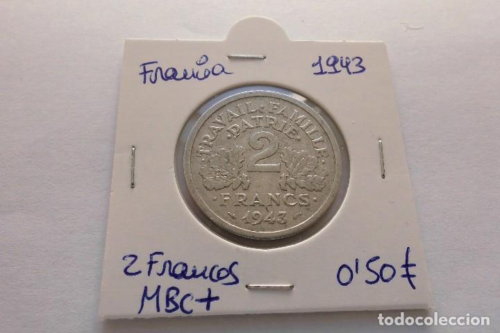 Monedas antiguas de Europa: Francia 2 Francos 1943 - Foto 1