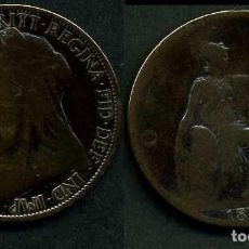 Monedas antiguas de Europa: GRAN BRETAÑA 1 PENNY AÑO 1897 ( VICTORIA REINA DE INGLATERRA DE 1837 A 1901 ) Nº15