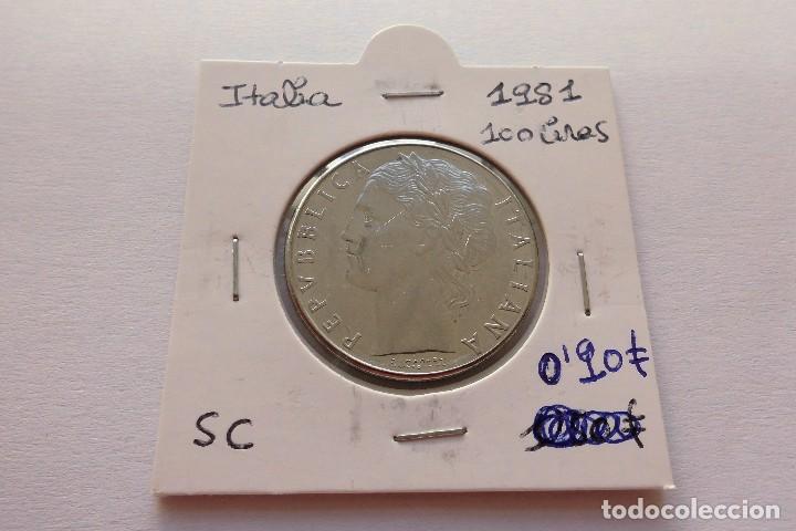 Moedas antigas da Europa: Italia 100 Liras 1981 SC
