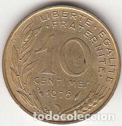 Monedas antiguas de Europa: FRANCIA. 1976. 10 C&Eacute;NTIMOS. EBC. - Foto 1