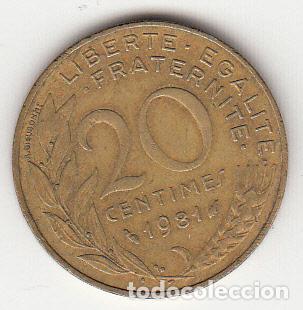 Monedas antiguas de Europa: FRANCIA. 1987. 20 C&Eacute;NTIMOS. EBC. - Foto 1