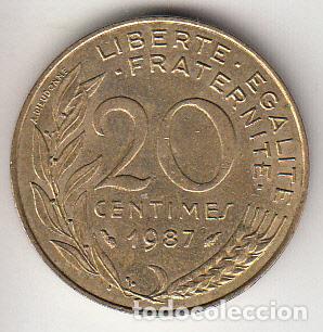 Monedas antiguas de Europa: FRANCIA. 2O C&Eacute;NTIMOS 1987. EBC. - Foto 1