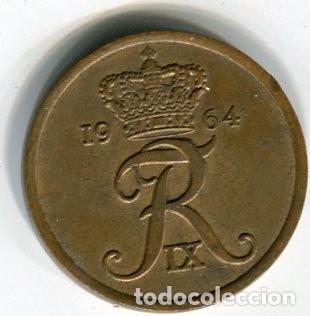 Monedas antiguas de Europa: DINAMARCA 5 ORE A&Ntilde;O 1964 - Foto 2