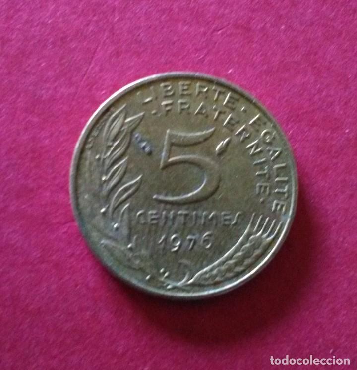 Monedas antiguas de Europa: FRANCIA. 5 C&Eacute;NTIMOS. 1976. - Foto 2