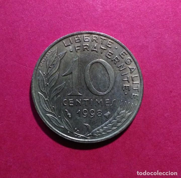 Monedas antiguas de Europa: FRANCIA. 10 C&Eacute;NTIMOS. 1998. - Foto 2
