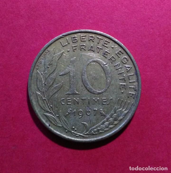 Monedas antiguas de Europa: FRANCIA. 10 C&Eacute;NTIMOS. 1967. - Foto 2
