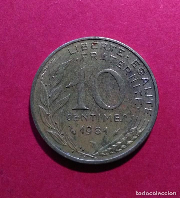 Monedas antiguas de Europa: FRANCIA. 10 C&Eacute;NTIMOS. 1981. - Foto 2