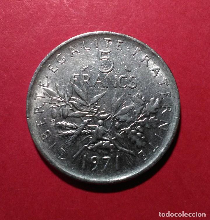 Monedas antiguas de Europa: FRANCIA. 5 FRANCOS. 1971. - Foto 2