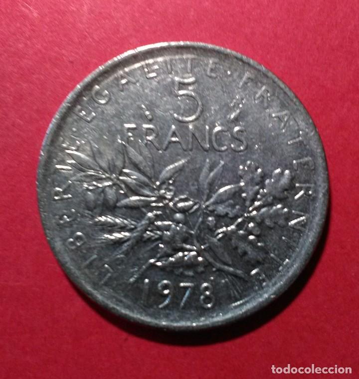 Monedas antiguas de Europa: FRANCIA. 5 FRANCOS. 1978. - Foto 2