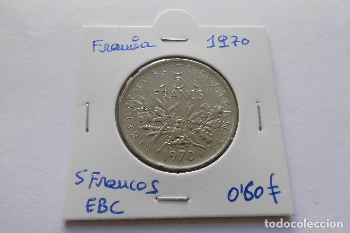 Monedas antiguas de Europa: Francia 5 Francos 1970 - Foto 1