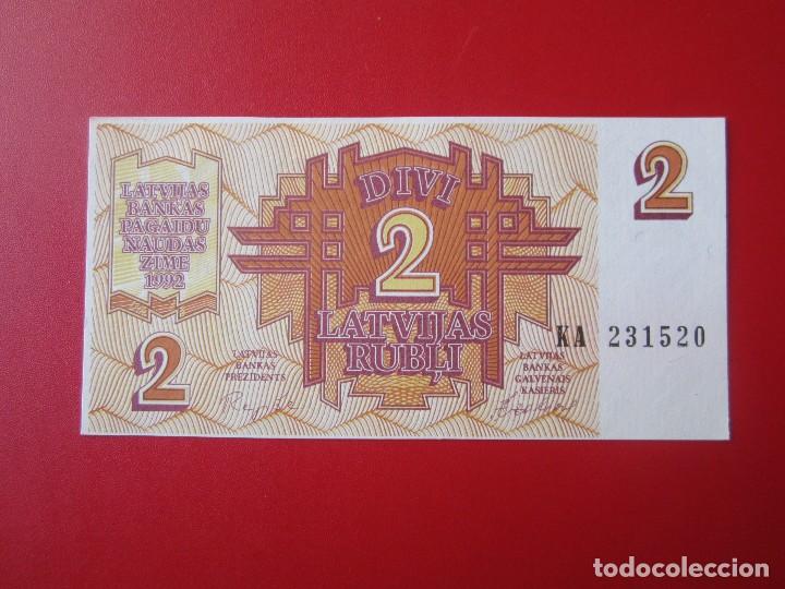 Monedas antiguas de Europa: Letonia. billete de 2 rublos. 1992 - Foto 1
