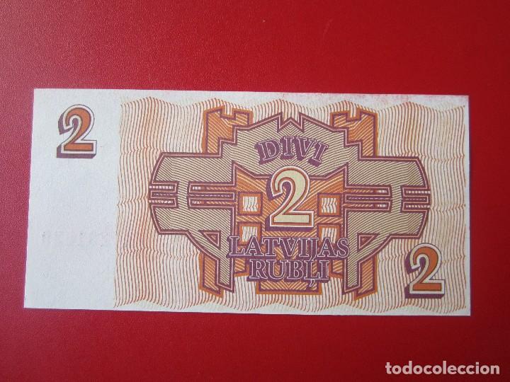 Monedas antiguas de Europa: Letonia. billete de 2 rublos. 1992 - Foto 2