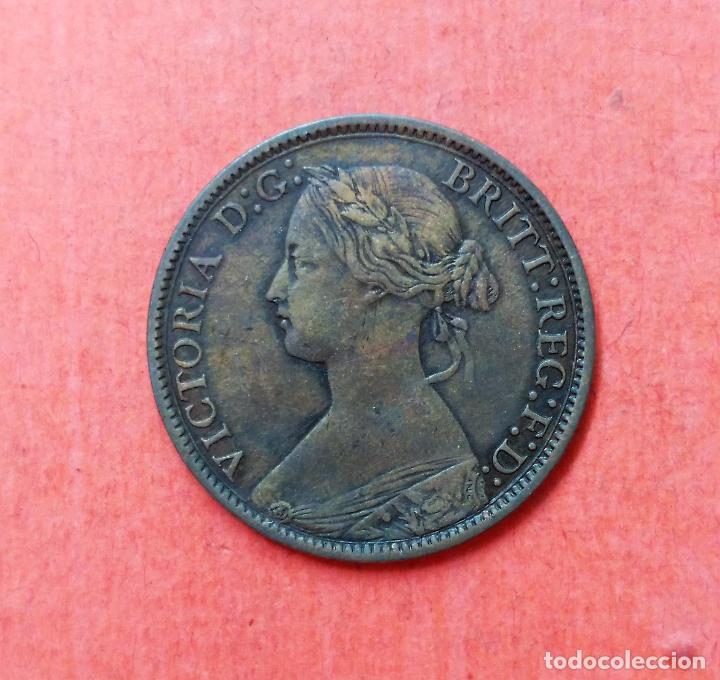 Monedas antiguas de Europa: GRAN BRETA&Ntilde;A : Farthing 1868 - Foto 1