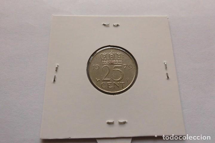 Monedas antiguas de Europa: Holanda 25 Cent 1979 - Foto 2