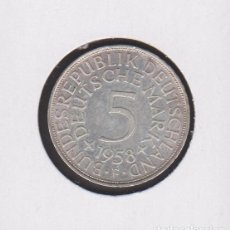 Monedas antiguas de Europa: MONEDAS EXTRANJERAS - ALEMANIA - 5 MARK 1958 F (EBC/EBC+). Lote 70390585