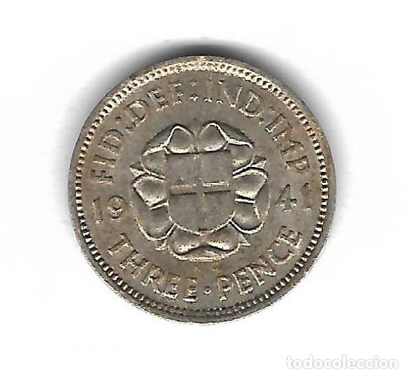 Monedas antiguas de Europa: MONEDA. INGLATERRA. 3 PENCE. 1941. - Foto 2