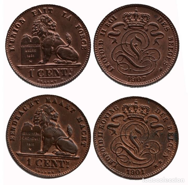Monedas antiguas de Europa: BELGICA 1 CENTIMO (DOS MONEDAS) - Foto 1