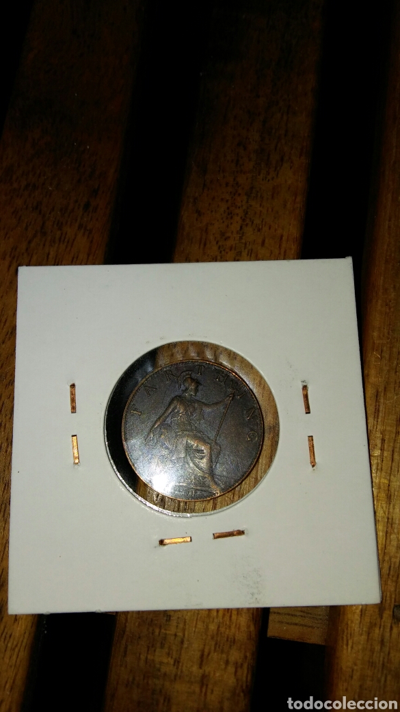 Monedas antiguas de Europa: Moneda Inglaterra 1901 un farthing - Foto 2