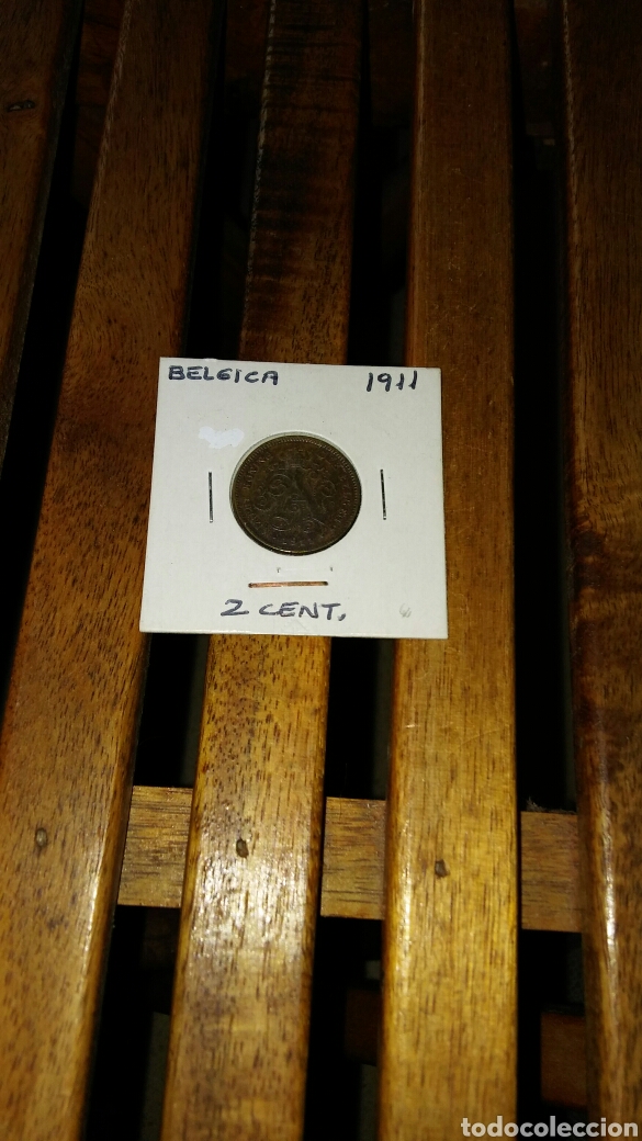 Monedas antiguas de Europa: Moneda B&eacute;lgica 1911 2 c&eacute;ntimo - Foto 1