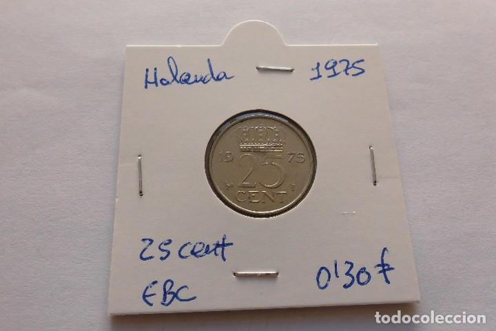 Monedas antiguas de Europa: Holanda 25 Cent 1975 - Foto 1