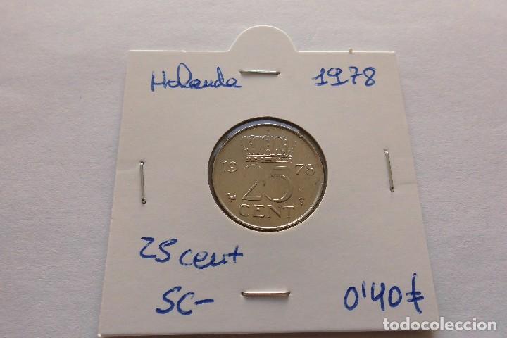 Monedas antiguas de Europa: Holanda 25 Cent 1978 - Foto 1