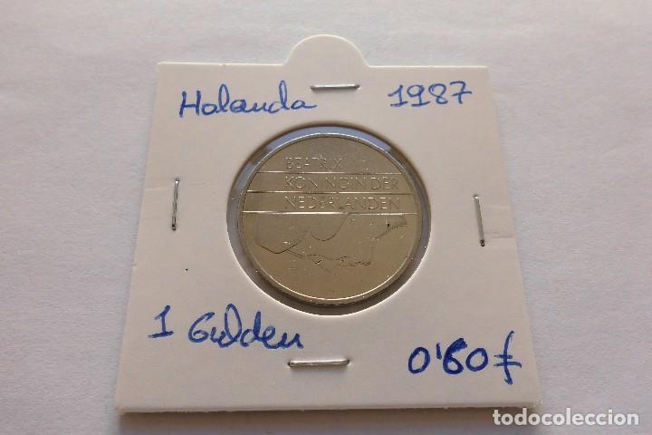 Monedas antiguas de Europa: Holanda 1 Gulden 1987 - Foto 1