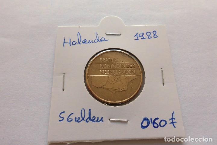 Monedas antiguas de Europa: Holanda 5 Gulden 1988 - Foto 1