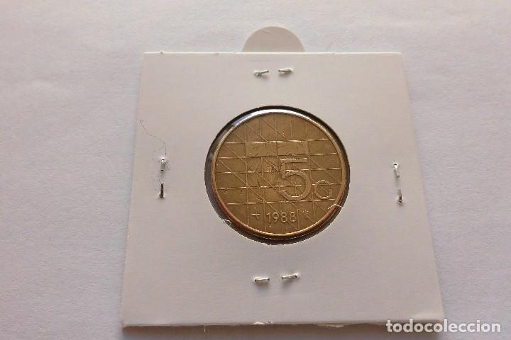 Monedas antiguas de Europa: Holanda 5 Gulden 1988 - Foto 2